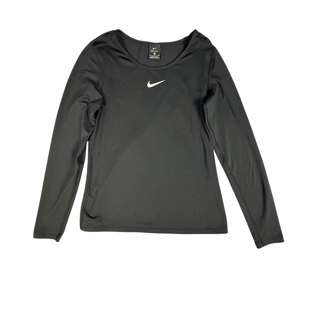 Nike Dri-FIT Black Long Sleeve Training Top Size Small AQ2572-010 Activewear